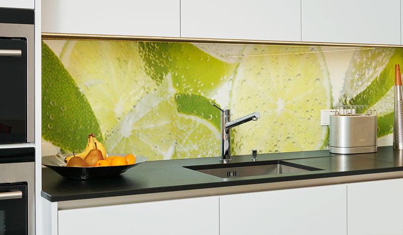 6mm ESG Glas Küchenrückwand Fliesenspiegel Glasplatte Rückwand Spritzschutz 